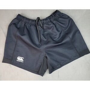 Canterbury Rugby Shorts Womens Large Black Elastic Waist Lightweight Stretch